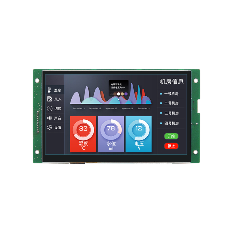 HYW070F 帶電容觸摸 通信支持RS232/TTL/485 音頻播放